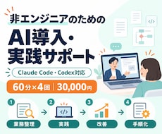 非エンジニアのAI導入と業務活用に伴走します イメージ1