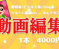 1本4000円〜　動画編集いたします どんな動画でもご相談ください！