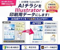 AIチラシをIllustratorで清書します 印刷会社へそのまま入稿できる形に調整します