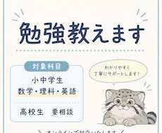 小中学生の学習相談や勉強のサポートします イメージ1