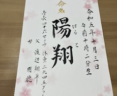 命名書お作り致します イメージ1