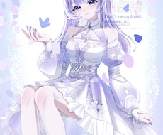 商用利用込！可愛い女の子のイラスト描きます 透明感のあるキラキラしたイラストが得意です！