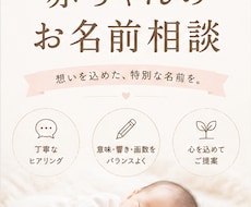 スタンダード／実用性重視の名前をご提案いたします イメージ1