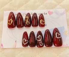 02⌒ 現品ネイルチップ販売します 一つ一つ丁寧に作成しております。