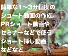 簡単はPRショート動画、挿し動画作成ます イメージ1