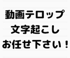 YouTuber向け！5分の動画にテロップ入れます イメージ1