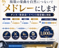 複数の楽曲を自然につないでメドレーにします イメージ1