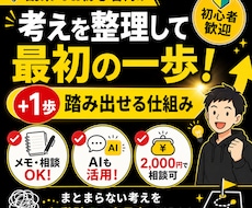 副業・AI初心者の考えを整理し最初の一歩を作ります イメージ1