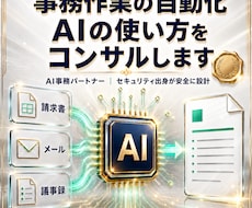 事務作業の自動化とAIの使い方をコンサルします AIの使い方と業務自動化を伴走支援！経費削減と時間創出へ
