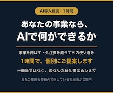 外注費を減らすAIの使い方を1時間で個別提案します イメージ1