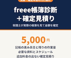 税理士がfreee帳簿を診断し確定見積りを出します イメージ1