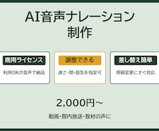 AI音声で自然なナレーションを作成します 商用ライセンス保有┃聞き取りやすい日本語音声