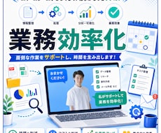 AI活用｜業務改善・業務効率化をサポートします 『忙しい…』面倒な作業を整理し効率化までサポートいたします