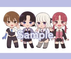 あなた専用のミニキャラ描きます インスタストーリー・投稿用にもどうぞ◎