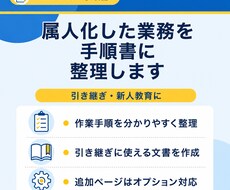 業務マニュアル引き継ぎ手順書を作成します イメージ1