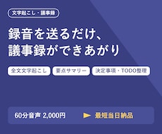 会議やインタビューの文字起こし・議事録作成します イメージ1