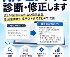 今使っているAIプロンプトを診断・修正します イメージ1