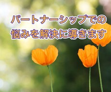 パートナーシップでの悩みを解決に導きます イメージ1