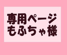 専用ページになります 専用出品になります。（もふちゃ様）