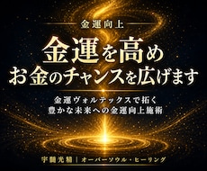金運を高めお金のチャンスを広げます 金運ヴォルテックスで拓く、豊かな未来への金運向上施術