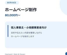 小規模事業者向けホームページを制作します イメージ1