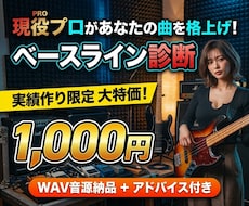 先着10名現役プロがベースライン診断と試奏します イメージ1