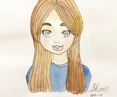 SNS用アイコン水彩画の似顔絵承ります イメージ1