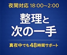 つらさの整理と“次にやる1つ”を一緒に作ります イメージ1