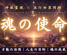 あなたの魂が今世で果たす使命を霊視します イメージ1