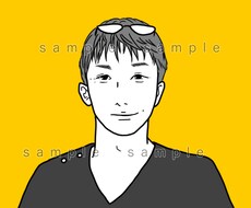 シンプル似顔絵風のイラストを作成します イメージ1