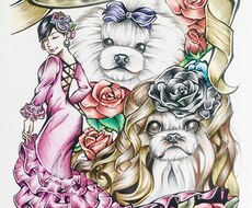 愛するペットのアナログイラストを作成いたします イメージ1