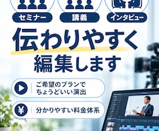 セミナー動画を「見やすく・伝わりやすく」編集します イメージ1