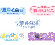 Vtuberさんのネームロゴなどを作成します イメージ1
