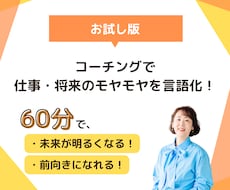 仕事・将来の悩みやモヤモヤを60分で言語化します イメージ1