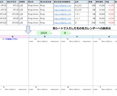 納品カレンダー＋足りない行数を自動でお知らせします イメージ1