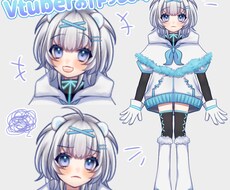 Vtuber等の動く立ち絵お描きします Live2D動作設定、FaceRigファイル作成を込みで作成