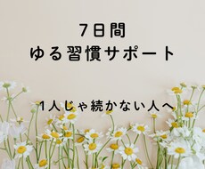 続かない自分を抜け出す7日間支えます イメージ1