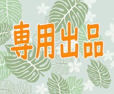 専用出品ページとなります ご依頼者様以外のご購入はお控えください