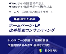 集客UPを目指すWebサイト改善提案コンサルします SEOやWebマーケティングなど様々な視点でアドバイス・添削