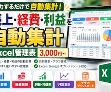 Excelの売上・経費・利益管理表を作成します イメージ1