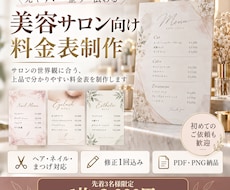 ネイルサロンの料金表をデザインします イメージ1