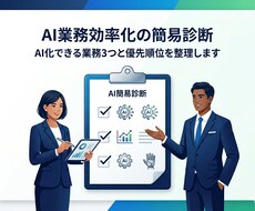 AI業務効率化の簡易診断します イメージ1