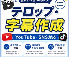 テロップ入力を丁寧・スピーディーに対応します イメージ1