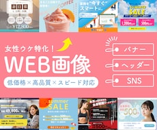 女性ウケなおしゃれで数字につながるバナー、作ります イメージ1