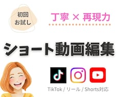 初回お試し☆ショート動画を丁寧に編集します 参考動画をもとに丁寧に仕上げます