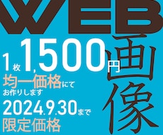 Webバナー制作します 2024年9月末迄◆期間限定！最低価格でご提供します