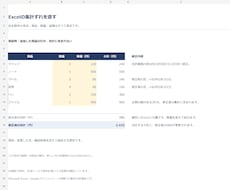 Excelの集計ずれを1テーマ修正します イメージ1
