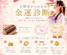 お財布の金運診断と応援してくれる神様をお伝えします イメージ1