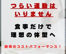 1か月間で正しいダイエットを習慣化させます イメージ1