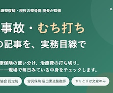 交通事故・むち打ちの記事を柔道整復師が監修します イメージ1